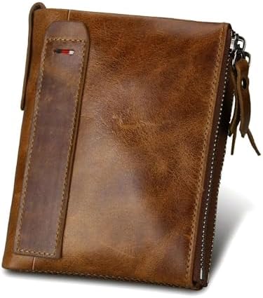 STARHIDE Men's RFID Blocking Wallet - Genuine Leather Zip Around With Coin Pocket, Gift Box - View #11