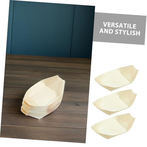 Platos desechables de madera para sushi LALAFINA 5 in miniatura 3