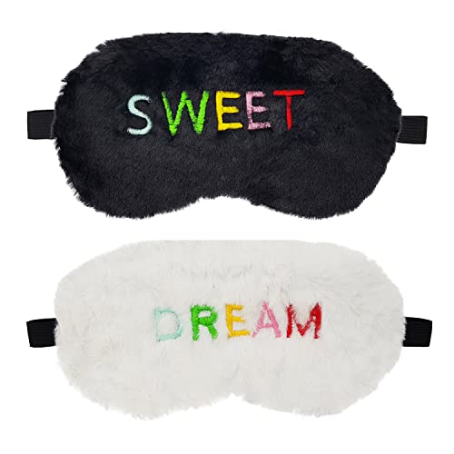 Image of Jenna Eye Mask for Sleeping | Soft Sleep Mask for Girls, Women & Children | Colorful Eye Cover for Travel, Naptime & Night Sleep (Fur Sweet Dream-2)