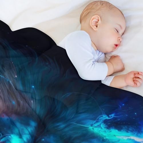 Manta suave y cálida Blue Celestial de franela, adiós al frío en el sofá 4
