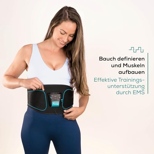 Antelope by Beurer Corefit I EMS-Trainingsgürtel, Stimulation der Bauchmuskulatur, Unterstützung Muskelaufbau, 9 Trainingsprogramme, 4 Elektroden, für Männer und Frauen