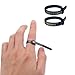 Tanjin Black US UK Ring Sizer Set Jewelry Measurement Plastic Finger Sizer Ring Gauge Measuring Tool Belt for Womens Mens Kids 2 PCS
