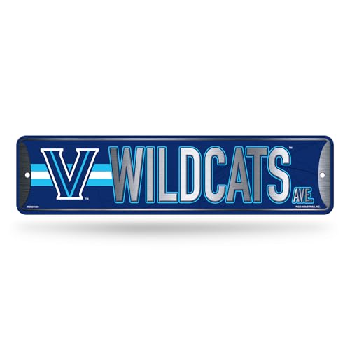 Rico Industries NCAA Villanova Wildcats Metal Street Sign 4" x 15" Home Décor - Bedroom - Office - Man Cave