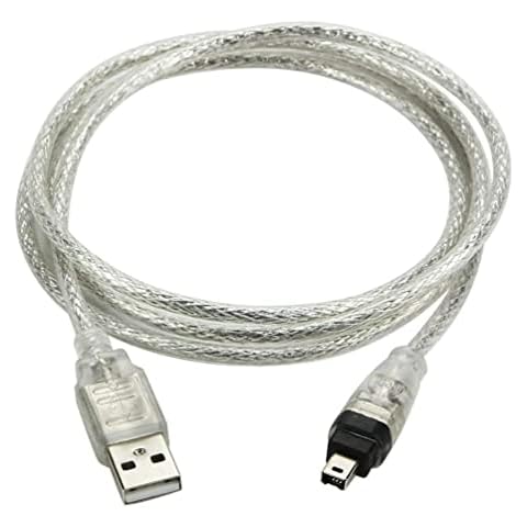 Mytlp USB 2.0 Male to IEEE 1394 Mini 4Pin Male iLink Firewire DV Adapter Cord Cable Cover