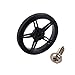 Geekstory Feetech FS90R 360 Degree Continuous Rotation Micro Servo Motor + RC Tire Wheel for Arduino Micro:bit (Pack of 4)
