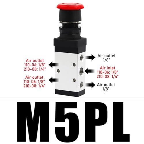 Distributeur pneumatique manuel M5B210-08 vanne de commande - 3
