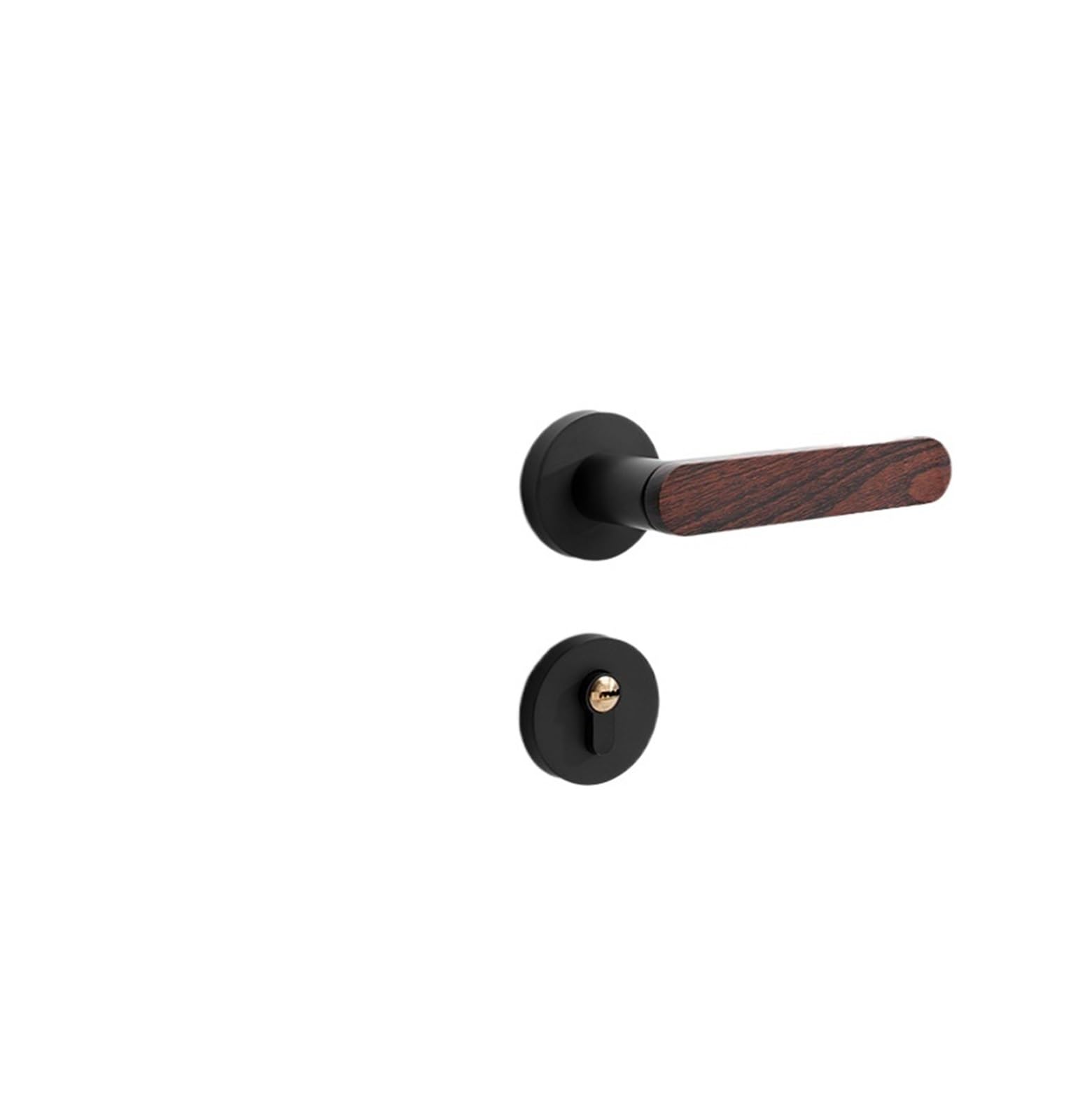 NYRXRYTCA Chinese Door Lock Indoor Bedroom Door Lock Household Wooden Door Lock Split Magnetic Silent Door Lock(F15 036 blackwood 5845 three prong)