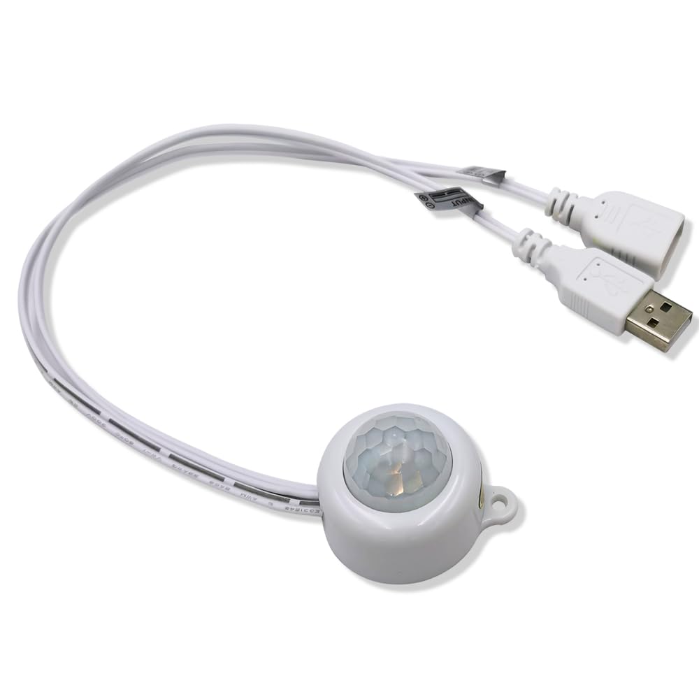 USB 5V Light Sensor Switch Lighting Activated Photoswitch Light Sensing Automatic Switch for Car Ambient Light LED Strip Light Camera Motor (white