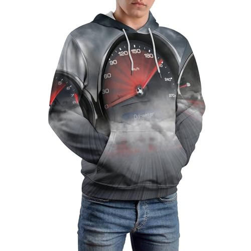 Sweat à capuche voiture UMENG pull unisexe noir taille S - 6
