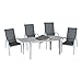 Produktbild MERXX 5tlg. Amalfi Set, 4 Amalfi Stapelsessel, 1 Ausziehtisch, 160 (220) x 90 cm, schwarz