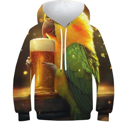 Pull original Parrot's Beer en style 3D idéal pour le collège