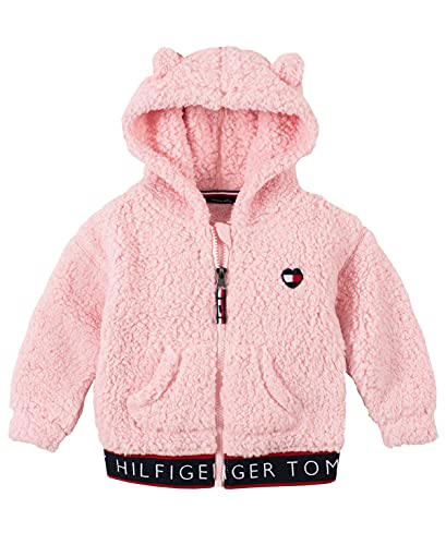 Image of Tommy Hilfiger Girl's Full-zip Fleece Hoodie Sweatshirt With Front Pockets