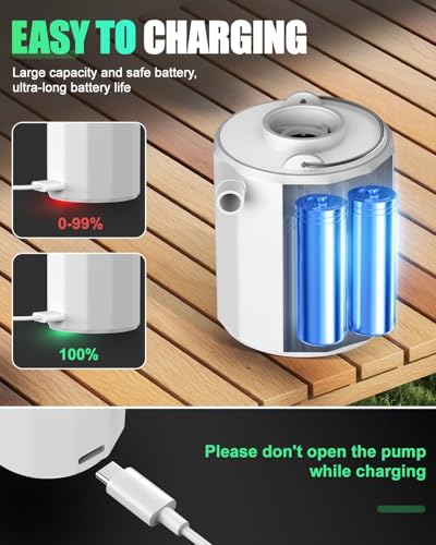 Gonfleur électrique miniature Rantizon ultra léger avec éclairage LED de base