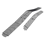 APS Black Billet Grille Grill Insert Combo Compatible with Dodge Challenger 2011 2012 2013 2014 Phantom Main Upper Lower Bumper D61352H