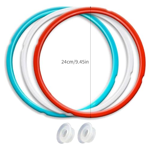 Pack de 3 Anillos de silicona para ollas de presión 5Qt y 6Qt, a prueba de fugas, aptos para lavavajillas miniatura 5