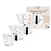 Measuring Cup Set - Clear Plastic Measuring Cups for Liquids Batter Flour Powder - Measuring Cups with Handle & Spout (8/16/32) oz