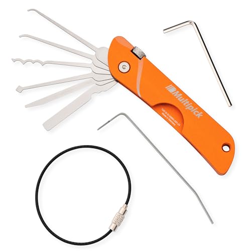 Multipick Couteau De Poche [7 Outils | Edc Edition] Lockpick - Cle Passe Partout Porte - Clé Passe Partout Universelle - Crochet Serrure - Lockpicking - Clé Universelle-image
