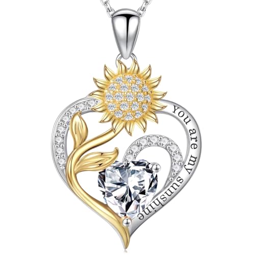 Iefil Sunflower Gifts for Women - Sunflower Necklace for Women