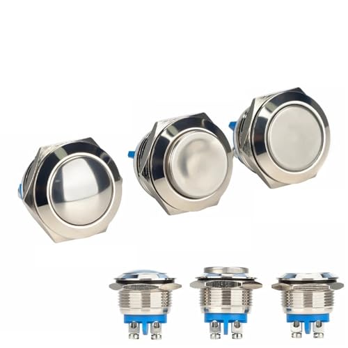 Interrupteur bouton-poussoir 19mm momentané pour éviter les blocages