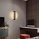 DELIPOP Wandleuchte Innen Rund, 12W 1500LM LED Wandlampe Modern aus Acryl, Schwarz Wandbeleuchtung für Schlafzimmer Flur Wohnzimmer Korridor Treppe, 3000K Warmweiß