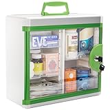 Glosen First Aid Box Lockable Medicine Box with Wall Mounted Function 13.6x6.5x12.4 Inch Blue