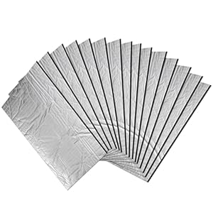 15 stuks 250 x 180 x 5 mm aluminiumbutyl platen, isolatiemat, 0,68 m² anti-dreun voertuigisolatie, zelfklevend, auto-isolatie, geluidsisolatie, geluidsisolatie en anti-vibratie