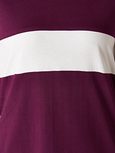 Image of Miss Chase Women's Magenta and White Hooded Shift Dress
