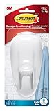 Command Bathroom Wall Hook with Water-Resistant Adhesive Strips, Bathroom Organizer for Hanging Bath Towels and Loofahs, 1 Shower Hook with 2 Command Strips