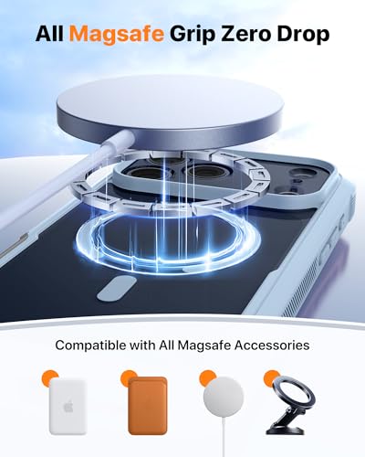 Diaclara Magnetic & Screen Protector for iPhone 17 Pro Max Case,Blue