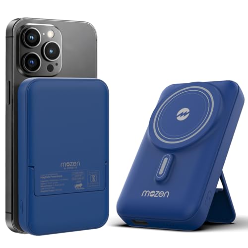 Image of Mozen by Amkette Surge Air S1 10000mAh Power Bank | MagSafe Power Bank Fast Charging | 22.5W USB-C Input /Output + 18W USB-A | 15W Qi Wireless for Android & iPhone | 1 Year Warranty
