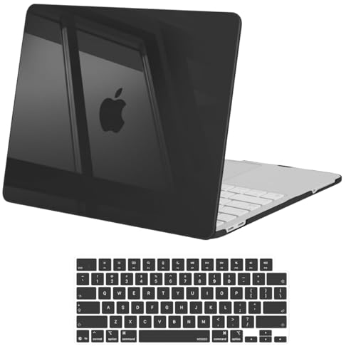 Image of Saco MacBook Neo 13 Inch Case & Keyboard Cover Compatible with 2026 MacBook Neo A3404 (A18 Pro Chip) - Official Black Clear Hard Shell Laptop Case, Slim 1:1 Precision Fit, Scratch Resistant