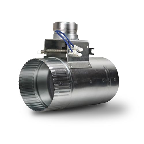 Image of Suncourt ZoneMaster 4-Inch Normally Closed Motorized Damper - Power Open /Spring Return 24V Vent Damper, No Transformer (ZC204X)