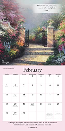 Thomas Kinkade Gardens of Grace with Scripture 2023 Wall Calendar
