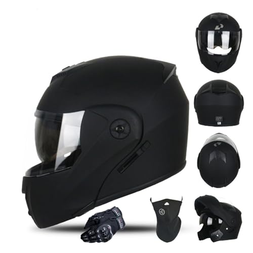 Motorhelmen voor mannen en vrouwen, integraalhelmen, systeemhelmen, jetmotorhelmen, choppers, bromfietsen, scooters, modulaire motorhelmen, ECE DOT-gecertificeerd L,XL61-62CM
