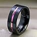ringheart Luxury Couple Rings Black Gold Filled Princess Cut Purple Cz Womens Wedding Ring Sets Man Tungsten Wedding Band