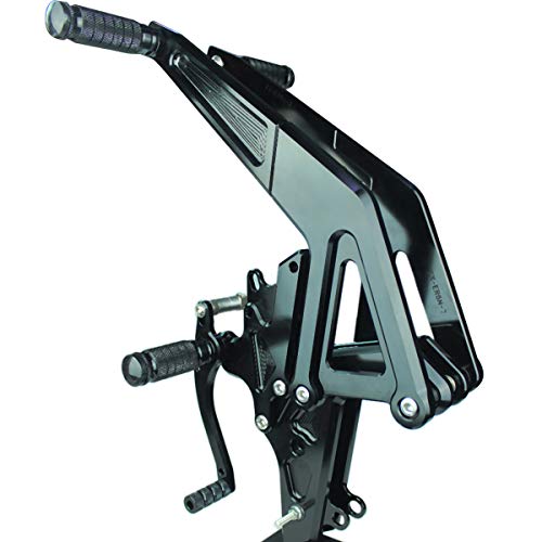 Krace Motorcycle Rearsets Foot Pegs Rear Set Footrests Brake Shift Pedals Fully Adjustable Foot Boards Fit For Kawasaki Ninja 650R Er6F Er6N 2012 2013 2014 #TOP8