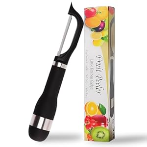 Starchef Straight Peeler Slicer,Vegetable Fruit Peeler Slicer,Black