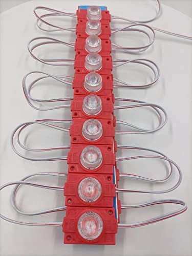 Module LED rouge lentille 2W pour boîte à lumière et panneau publicitaire adhésif 12V