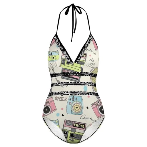 Bikini set une pièce avec effet monokini au tissu ultra doux