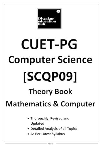 Image of CUET-PG Computer Science SCQP09 Theory Book Cover all Chapters of Math & Computer As Per Syllabus For Exam 2026