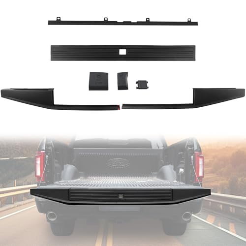 Tailgate Cover Molding Trim for Ford F150 15-20, Combined Tailgate Step Center Flexible Flex Step Protector Cap Top Trim for Ford F150 2015-2020 Accessories, Replace #FO1904135#FL3Z9940602B