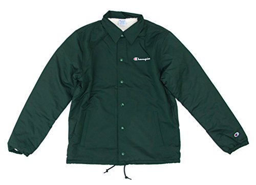 [チャンピオン] コーチジャケット ボアフリース 中綿キルト 撥水加工 スクリプトロゴ刺繍 C3-L610 メンズ ダークグリーン M