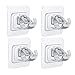 QDJ 4 Pcs Support de Tringle à Rideau Autocollant Supports muraux pour tringles à Rideaux Auto-Adhésif Crochets Autocollants pour Tringle à Rideaux sans perçage - pour Serviettes, Rideaux, Manteaux