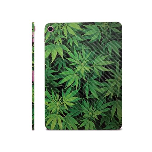 Carbon Fiber iPad Skin Compatible with Apple iPad A16 11 Gen (2025) - Weed - Premium 3M Vinyl Protective Wrap Decal Cover - Easy to Apply | Crafted in The USA by MightySkins