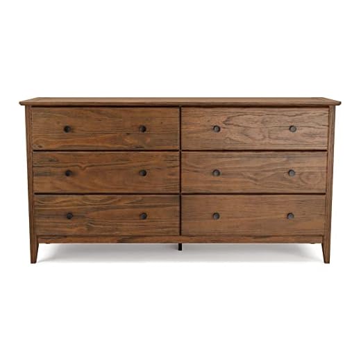 Solid Wood 6-Drawer Dresser
