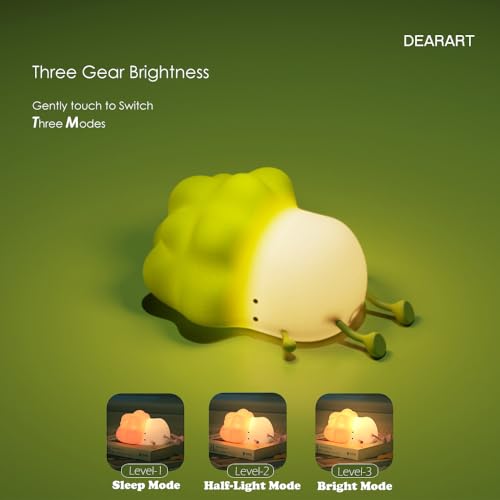 DEARART Linda luz noturna para quarto de crianças, decoração de acessórios de quarto de crianças, si