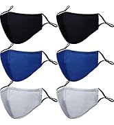 PAGE ONE Kids Reusable Washable 3 Layer Cloth Face Mask with Adjustable Ear Protection Loops for ...