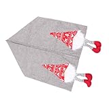 LEDMOMO クリスマス無顔娃娃テーブルランナー 冬の祝日用欧州風ラスティック装飾 テーブルクロス代替 おしゃれなパーティーデコレーション