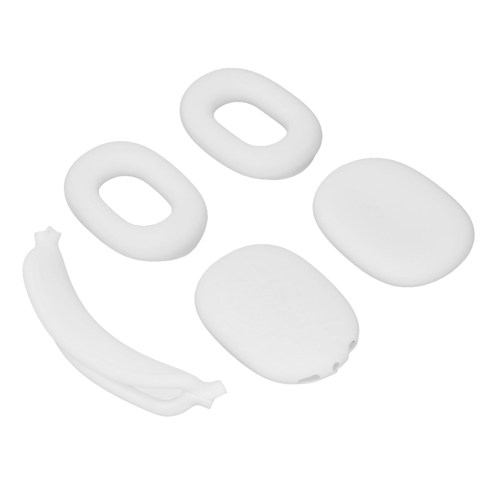 Dioche Custodia Cuffie da Viaggio Custodia Rigida per Cuffie Portatile in EVA con Copri Cuscinetti, Copri Auricolari e archetto; Colore Grigio, Adatto per i viaggi. (WHITE)