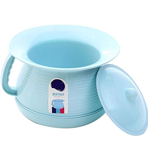Preisvergleich Produktbild LSLMCS Kammertopf Töpfchen Urinale Töpfchen Für Ersatzkommode Pfanne Für Höhe Toilette Kommode Töpfchen Mit Deckel & Griff Töpfchen Für Kammertopf 21 * 13,5 cm (Color : Blue)